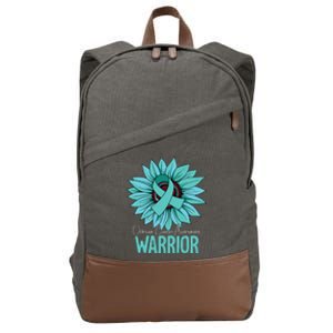 Warrior Ovarian Cancer Awareness Cotton Canvas Backpack