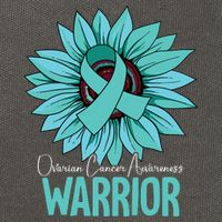 Warrior Ovarian Cancer Awareness Cotton Canvas Backpack