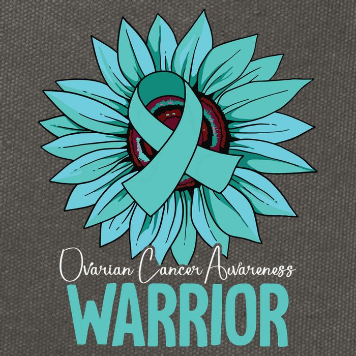 Warrior Ovarian Cancer Awareness Cotton Canvas Backpack