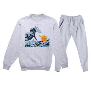 Wave Of Change KamalaS Surge Engulfs Trump Premium Crewneck Sweatsuit Set