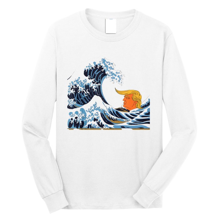 Wave Of Change KamalaS Surge Engulfs Trump Long Sleeve Shirt