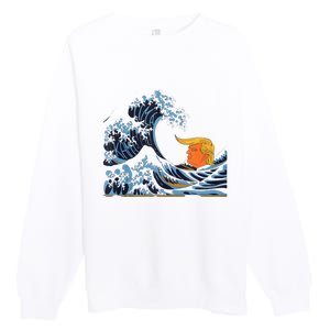 Wave Of Change KamalaS Surge Engulfs Trump Premium Crewneck Sweatshirt