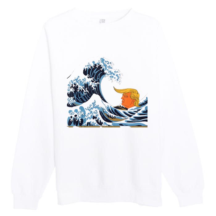 Wave Of Change KamalaS Surge Engulfs Trump Premium Crewneck Sweatshirt