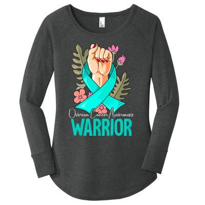 Warrior Ovarian Cancer Awareness Women's Perfect Tri Tunic Long Sleeve Shirt