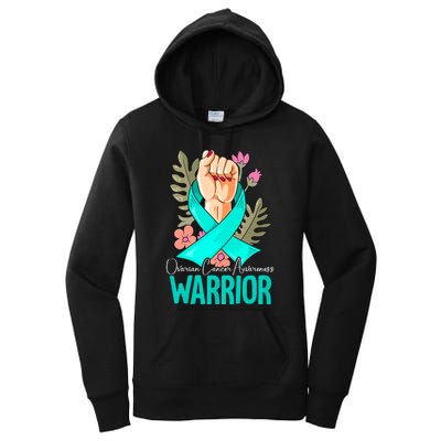 Warrior Ovarian Cancer Awareness Women's Pullover Hoodie