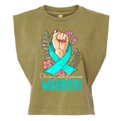 Warrior Ovarian Cancer Awareness Garment-Dyed Women's Muscle Tee