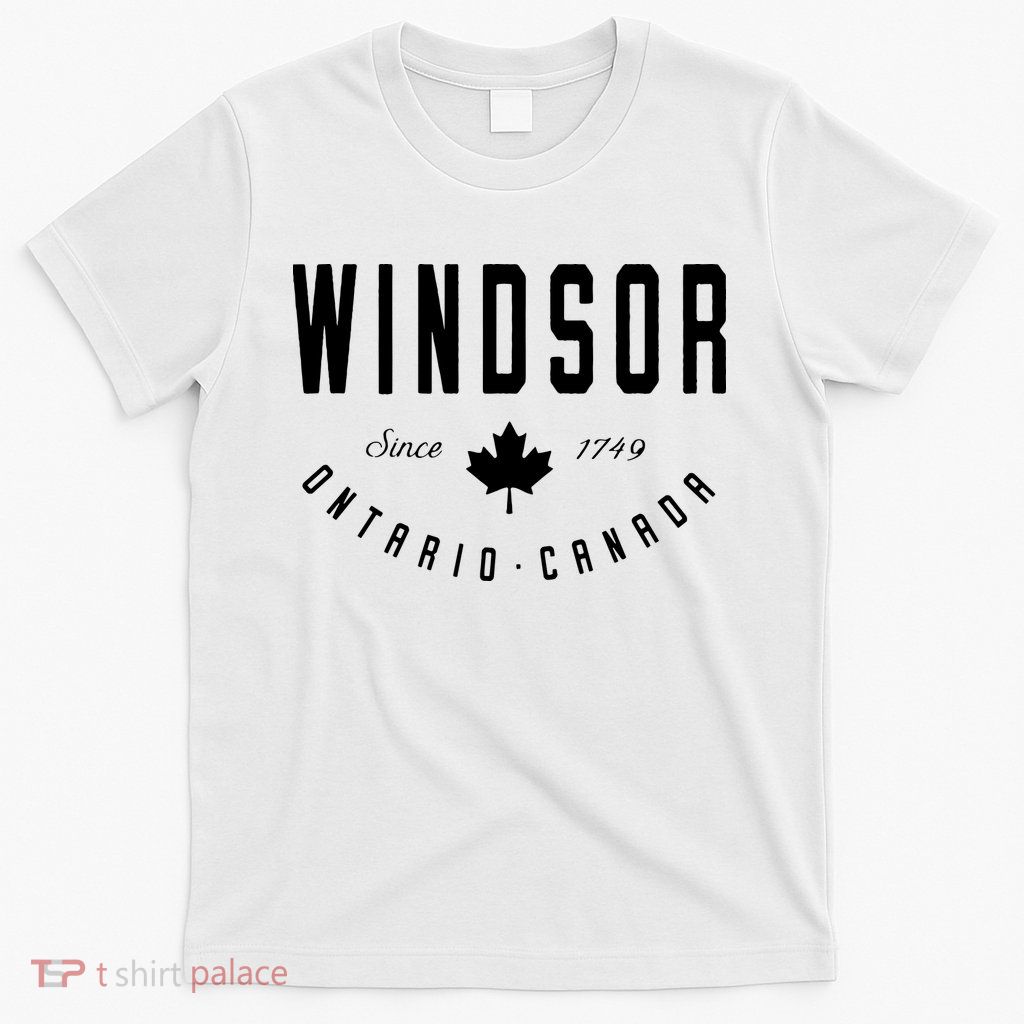 Windsor Ontario Canada Maple Leaf Canadian Gift T-Shirt