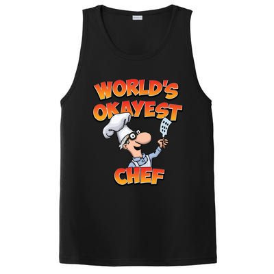 Worlds Okayest Chef Fun Chefs And Hobby Cooks Gift PosiCharge Competitor Tank