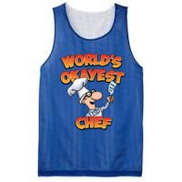 Worlds Okayest Chef Fun Chefs And Hobby Cooks Gift Mesh Reversible Basketball Jersey Tank