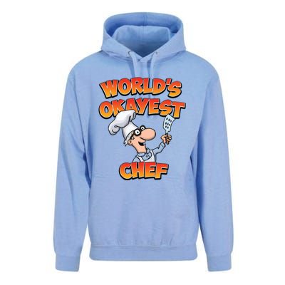 Worlds Okayest Chef Fun Chefs And Hobby Cooks Gift Unisex Surf Hoodie