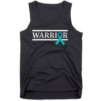 Women Ovarian Cancer Warrior Teal Ribbon Ovarian Cancer Tank Top Tank Top