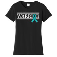 Women Ovarian Cancer Warrior Teal Ribbon Ovarian Cancer Tank Top Women's T-Shirt