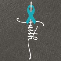 Women Ovarian Cancer Faith Ovarian Cancer Awareness Vneck Cotton Canvas Backpack