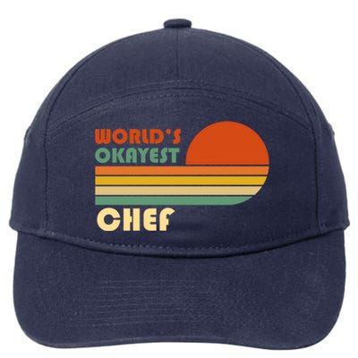 Worlds Okayest Chef Funny Retro Gift 7-Panel Snapback Hat