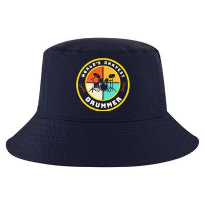 Worlds Okayest Drummer Vintage Cool Comfort Performance Bucket Hat