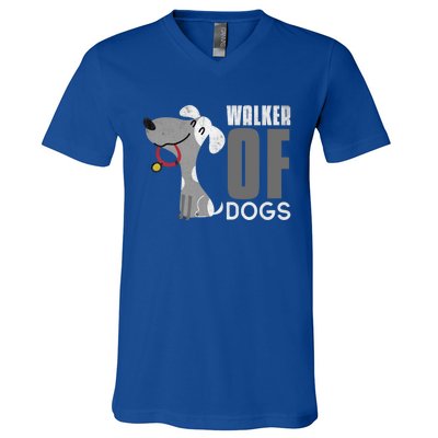 Walker Of Dogs For Professional Dog Walkers Trainers Gift Cool Gift V-Neck T-Shirt