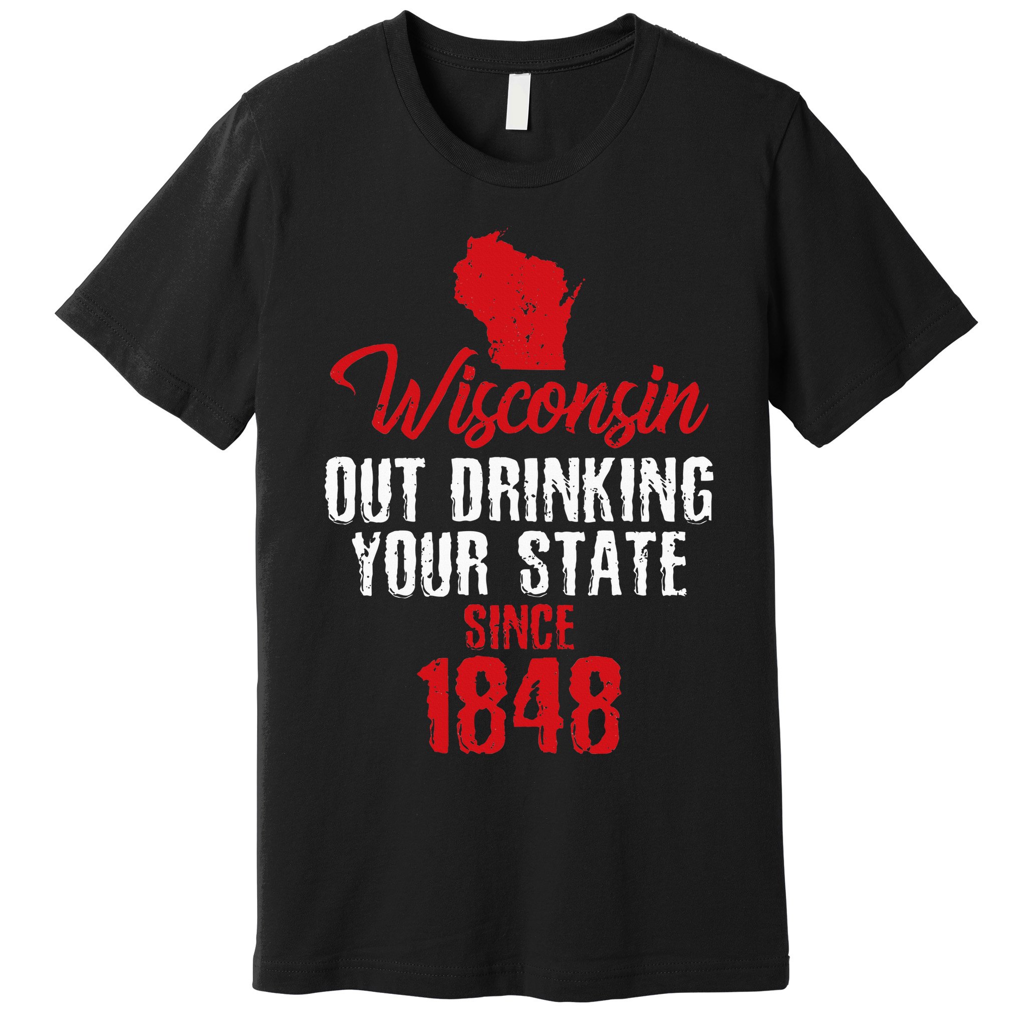 Wisconsin Out Drinking Your State Since 1848 Premium T-Shirt