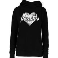 Warriors Over Distressed Heart Ontario Womens Funnel Neck Pullover Hood