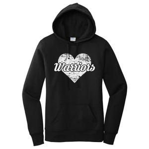 Warriors Over Distressed Heart Ontario Women's Pullover Hoodie