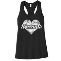 Warriors Over Distressed Heart Ontario Women's Racerback Tank