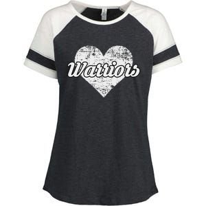 Warriors Over Distressed Heart Ontario Enza Ladies Jersey Colorblock Tee