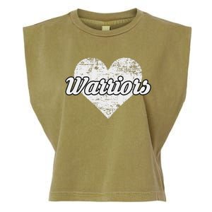 Warriors Over Distressed Heart Ontario Garment-Dyed Women's Muscle Tee