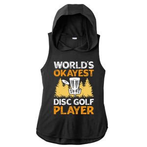 World's Okayest Disc Golf Player Ladies PosiCharge Tri-Blend Wicking Draft Hoodie Tank