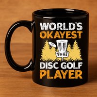World's Okayest Disc Golf Player 11oz C Handle Ceramic Mug