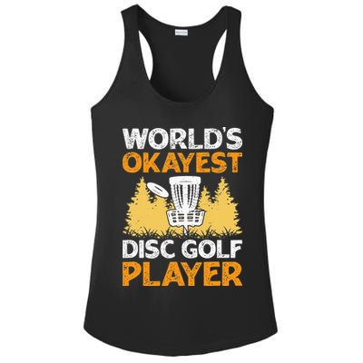 World's Okayest Disc Golf Player Ladies PosiCharge Competitor Racerback Tank