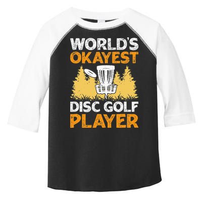 World's Okayest Disc Golf Player Toddler Fine Jersey T-Shirt