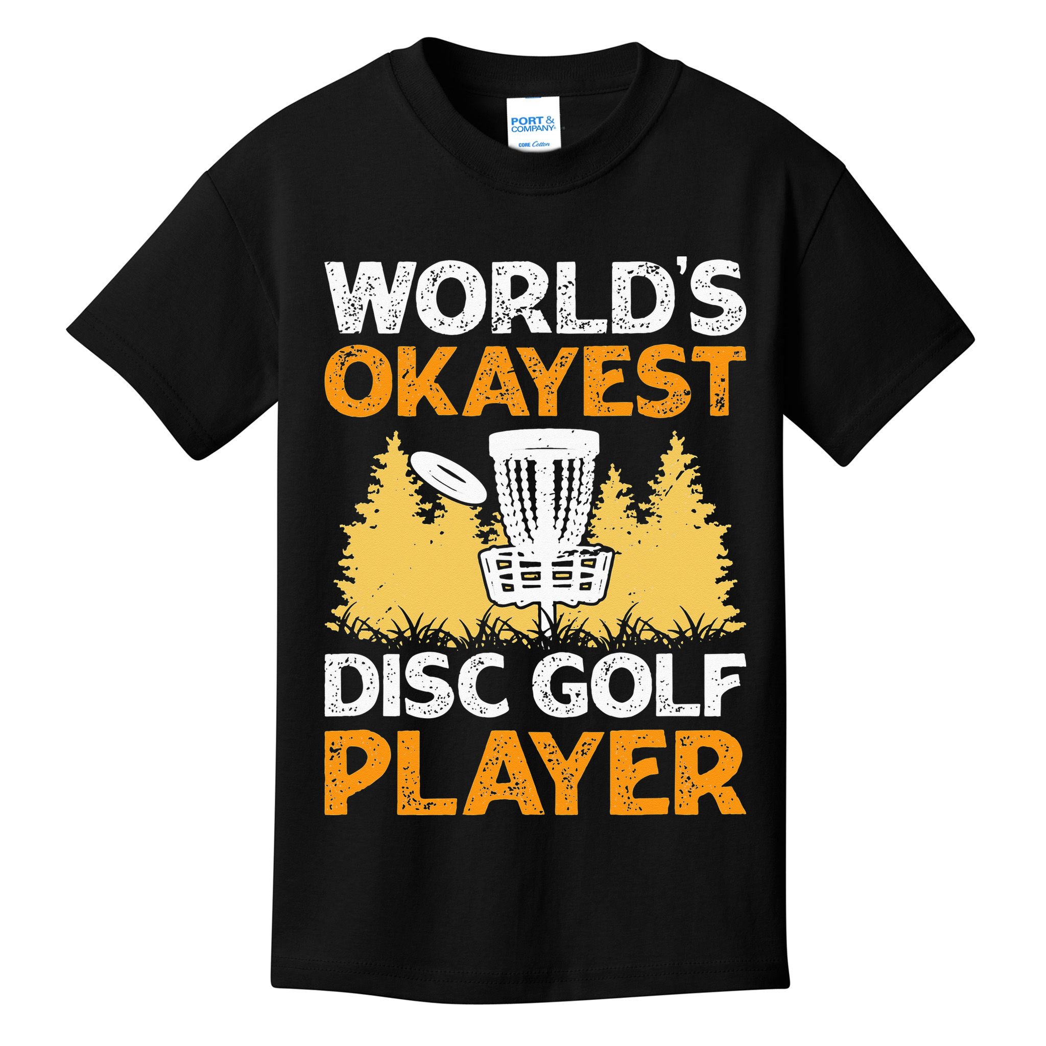 World's Okayest Disc Golf Player Kids T-Shirt
