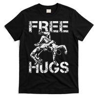 Wrestling Outfit  Distressed Free Hug Wrestling Wrestler  T-Shirt
