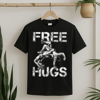 Wrestling Outfit  Distressed Free Hug Wrestling Wrestler  T-Shirt