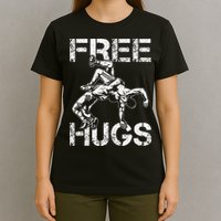 Wrestling Outfit  Distressed Free Hug Wrestling Wrestler  T-Shirt