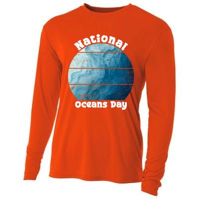 World Oceans Day Save Our Natural Environt 8 June Gift Cooling Performance Long Sleeve Crew