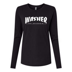 Washer Of Dishes Womens Cotton Relaxed Long Sleeve T-Shirt