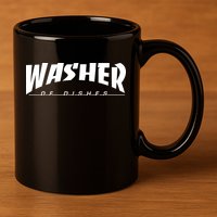 Washer Of Dishes 11oz C Handle Ceramic Mug