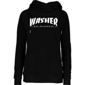 Washer Of Dishes Womens Funnel Neck Pullover Hood