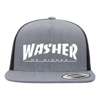 Washer Of Dishes Flat Bill Trucker Hat