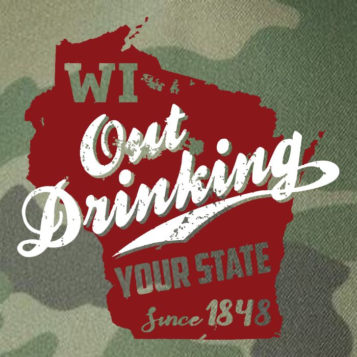 Wisconsin Out Drinking Your State Beer Group Legacy Tie Dye Trucker Hat