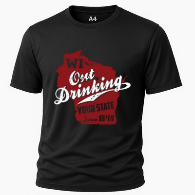 Wisconsin Out Drinking Your State Beer Group Performance Shirt