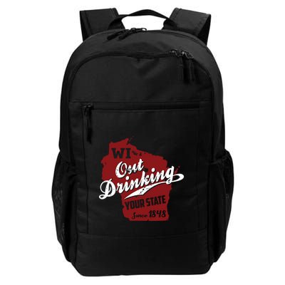 Wisconsin Out Drinking Your State Beer Group Backpack