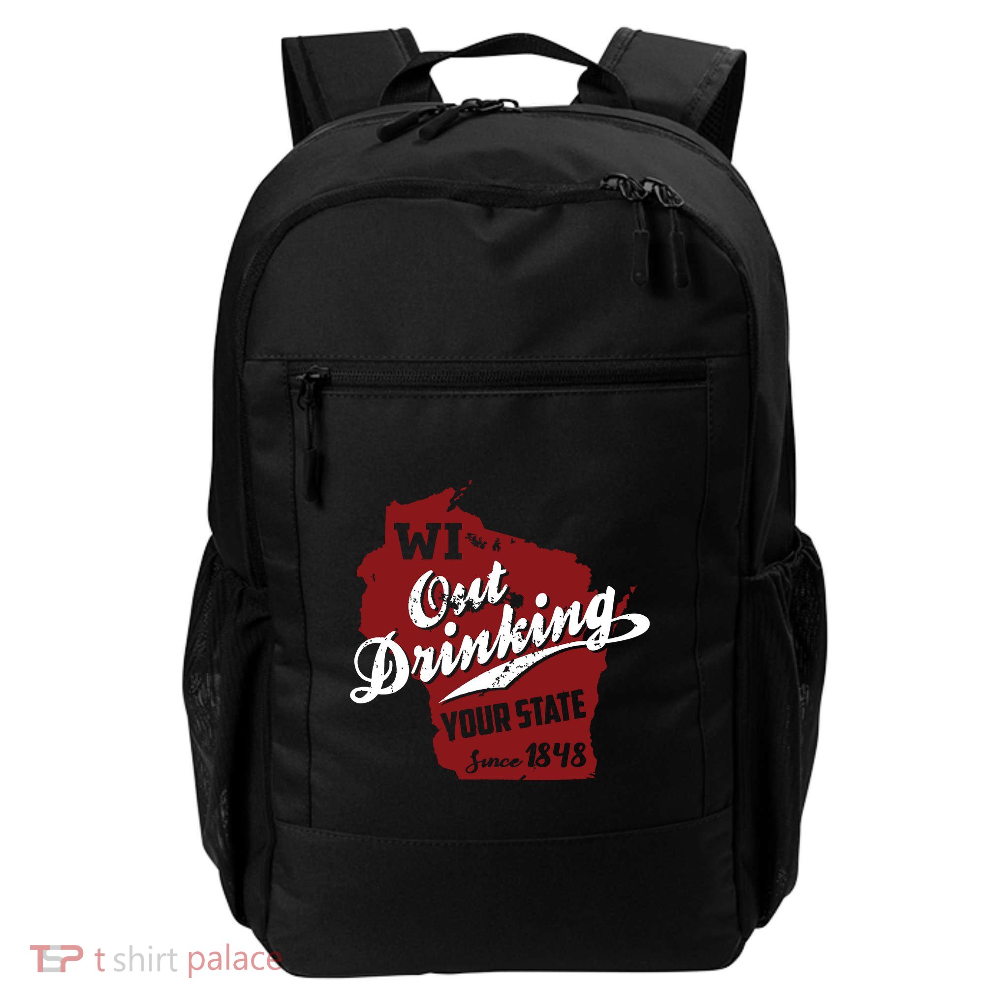 Wisconsin Out Drinking Your State Beer Group Backpack