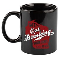 Wisconsin Out Drinking Your State Beer Group 11oz C Handle Ceramic Mug