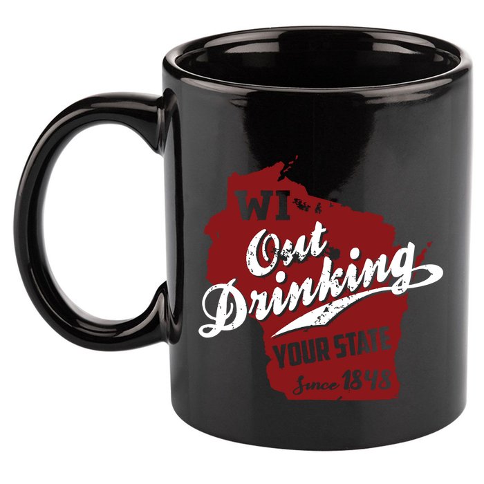 Wisconsin Out Drinking Your State Beer Group 11oz C Handle Ceramic Mug