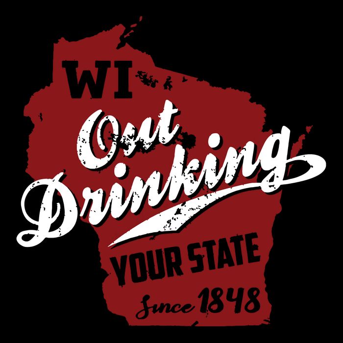 Wisconsin Out Drinking Your State Beer Group 16 in Basic Backpack