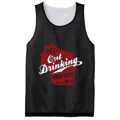 Wisconsin Out Drinking Your State Beer Group Mesh Reversible Basketball Jersey Tank
