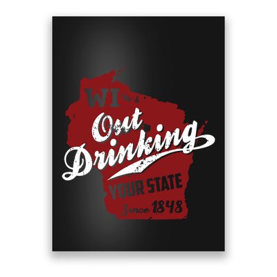 Wisconsin Out Drinking Your State Beer Group Poster