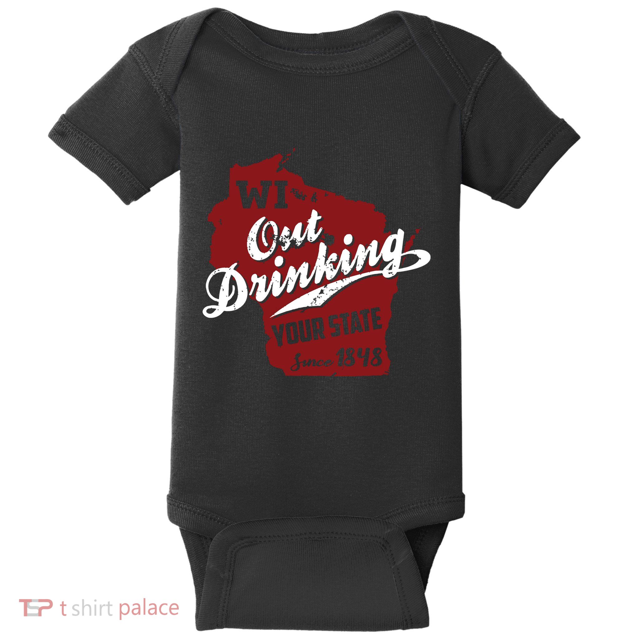 Wisconsin Out Drinking Your State Beer Group Baby Bodysuit