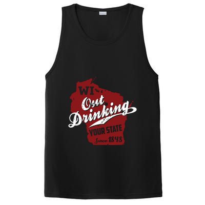 Wisconsin Out Drinking Your State Beer Group PosiCharge Competitor Tank